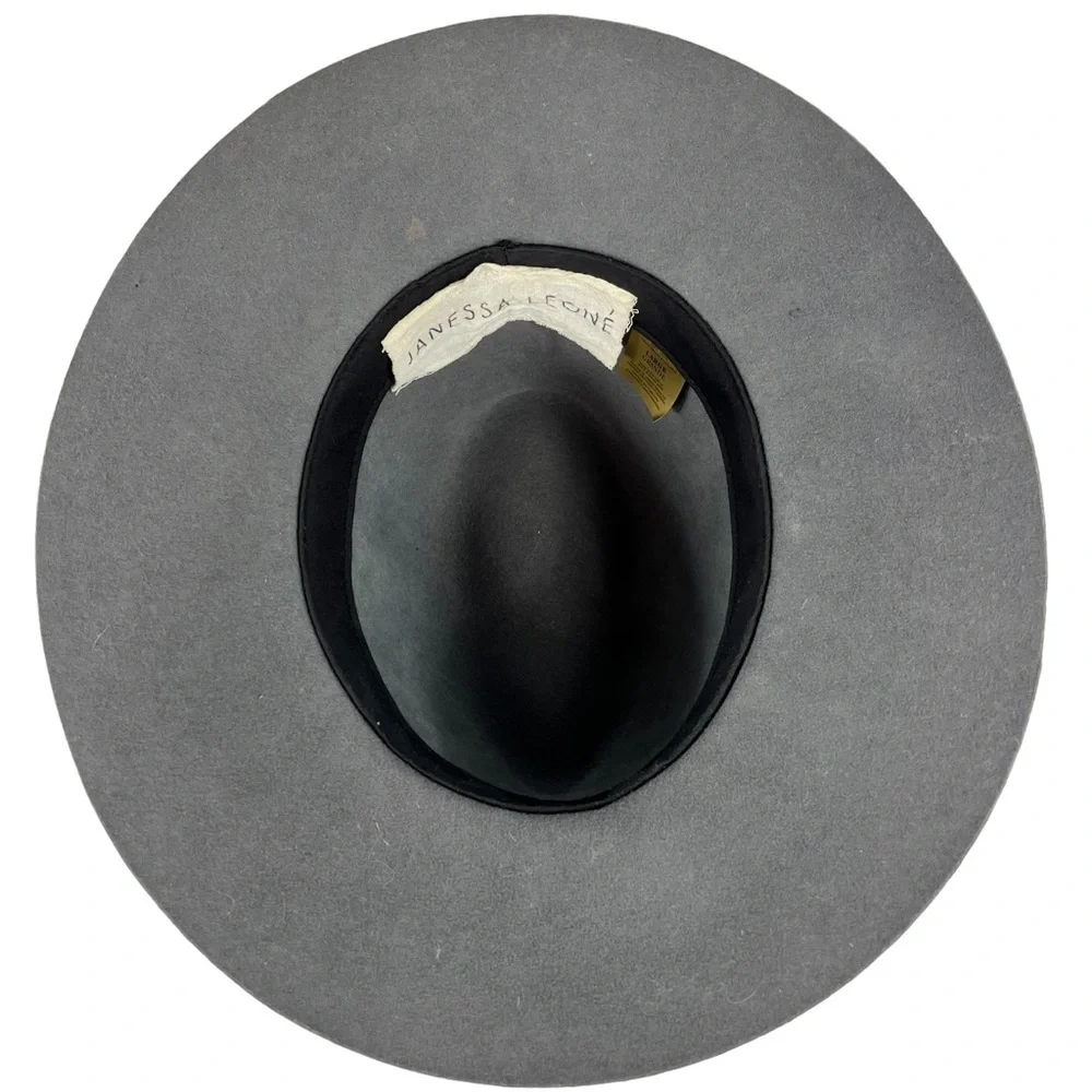 Janessa Leone Hayden Wool Hat Gray Women's Large